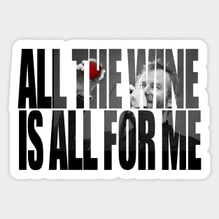 The National All The Wine Matt Sticker